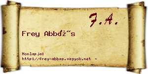 Frey Abbás névjegykártya